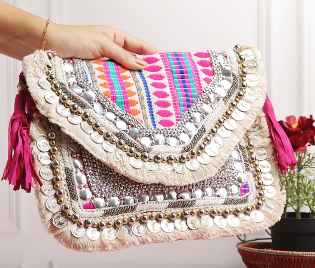 Multi Boho Clutch bag