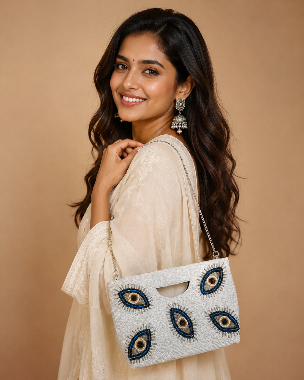 Nazar Luxe Beaded Bag
