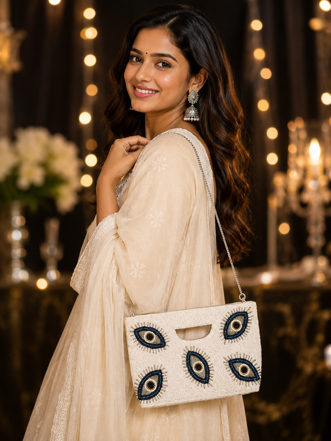 Nazar Luxe Beaded Bag