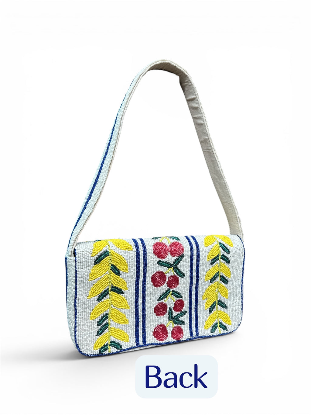 Cherry Bloom Beaded Shoulder Bag