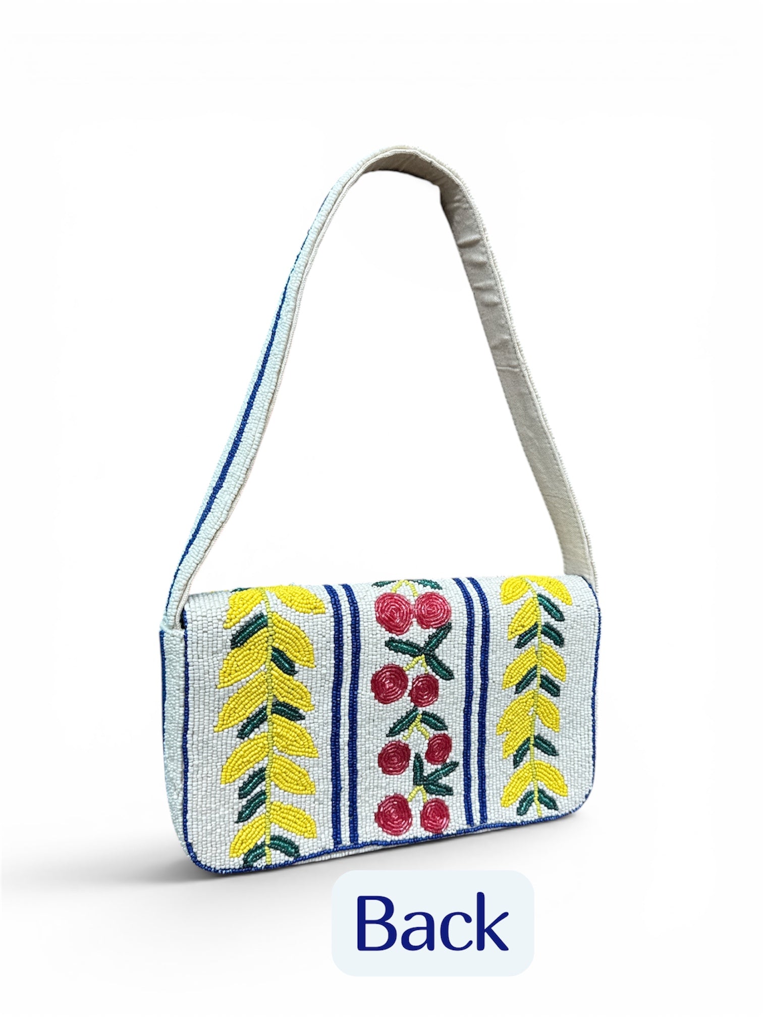 Cherry Bloom Beaded Shoulder Bag